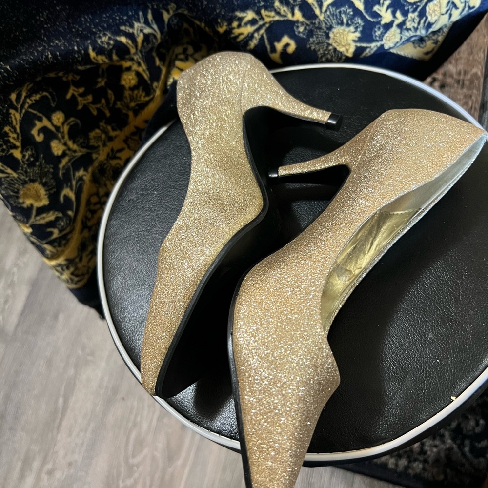 Codia gold sparkle heel